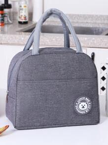 1個適用於辦公室,學生,野餐的午餐袋,具有保溫和冰包功能,附贈收納袋 - 灰色 - 查看 1