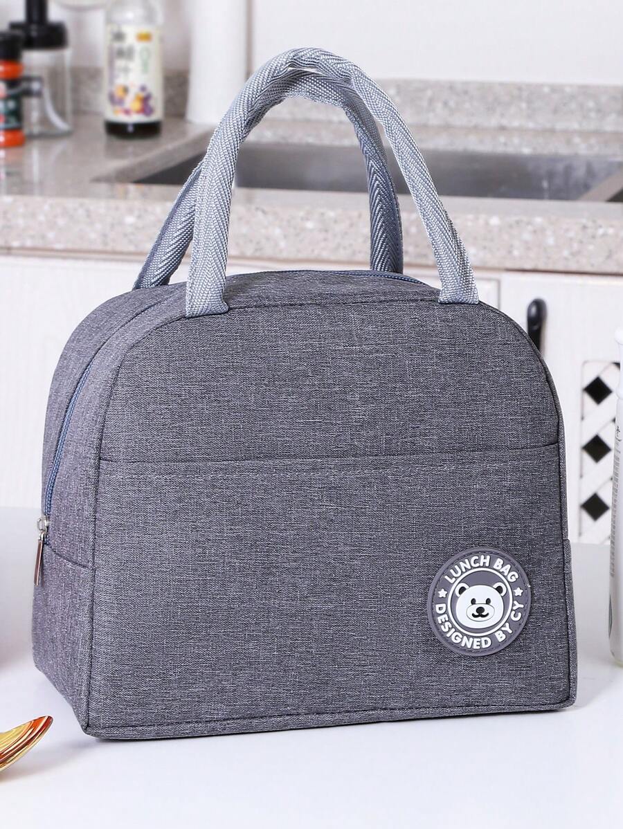 1個適用於辦公室,學生,野餐的午餐袋,具有保溫和冰包功能,附贈收納袋 - 灰色 - 查看 1