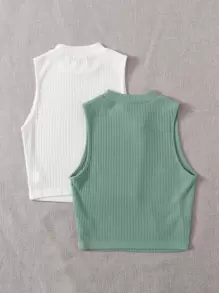 SHEIN EZwear Two-Piece Set Women Tank Tops & Camis - Multicolor - View 2