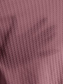 SHEIN LUNE Drop Shoulder Solid Waffle Knit Dress - Maroon - View 4