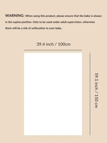 1pc Baby Solid Plush Swaddling Blanket - Blue - View 4