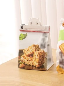 5 piezas/set Clip de sellado de alimentos de plástico, Clip de sellado minimalista para alimentos para cocina - Blanco - Ver 3