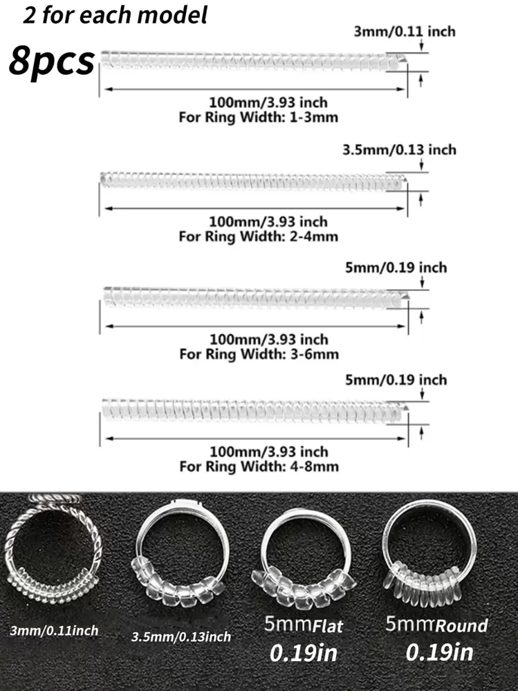 8pcs/set Silicone Ring Rope, Modernist Non-slip Rope For Home - White - View 2