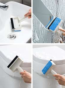 1pc Plastic Wisser, Modernistische 2 In 1 Reinigingsschraper Voor Thuis, Keuken, Badkamer, Huis, Huishoudelijke Artikelen
