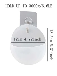 WHICHLIFE 1pc Wall Mounted Plant Container, Modern PP Clear Plant Pot For Home - Clear - View 3