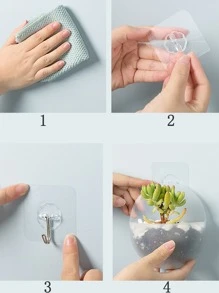 WHICHLIFE 1pc Wall Mounted Plant Container, Modern PP Clear Plant Pot For Home - Clear - View 5