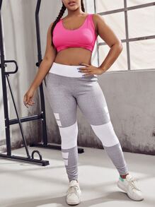 Gameset SHEIN Sport Plus Criss Cross Back Sports Bra - Hot Pink - View 3