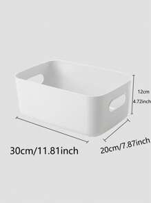 1入組素色桌面收納盒 - 白色 - 查看 2