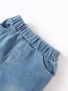 Baby Boy Slogan And Glasses Print Tee & Ripped Jeans - Multicolor - View 7