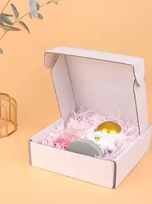 2 cái/bộ Hộp Quà Giấy, Hộp Đóng Gói Quà Màu Trắng Tối Giản Cho Bữa Tiệc - trắng - Xem 1