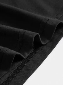 SHEIN BASICS Váy Plus Size màu trơn Giải trí - màu đen - Xem 7