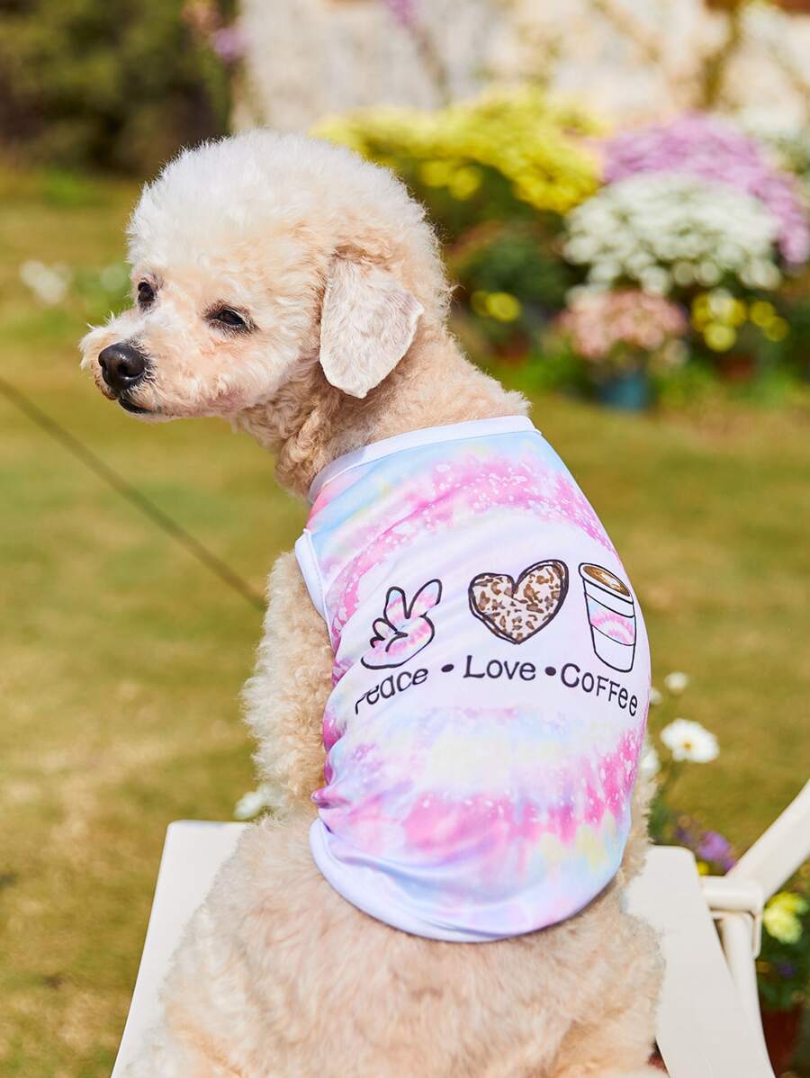 PETSIN 1pc Tie Dye Pet Tank cho mèo và chó cho mùa hè - Nhiều màu - Xem 1