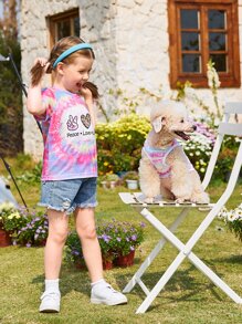 PETSIN 1pc Tie Dye Pet Tank cho mèo và chó cho mùa hè - Nhiều màu - Xem 8