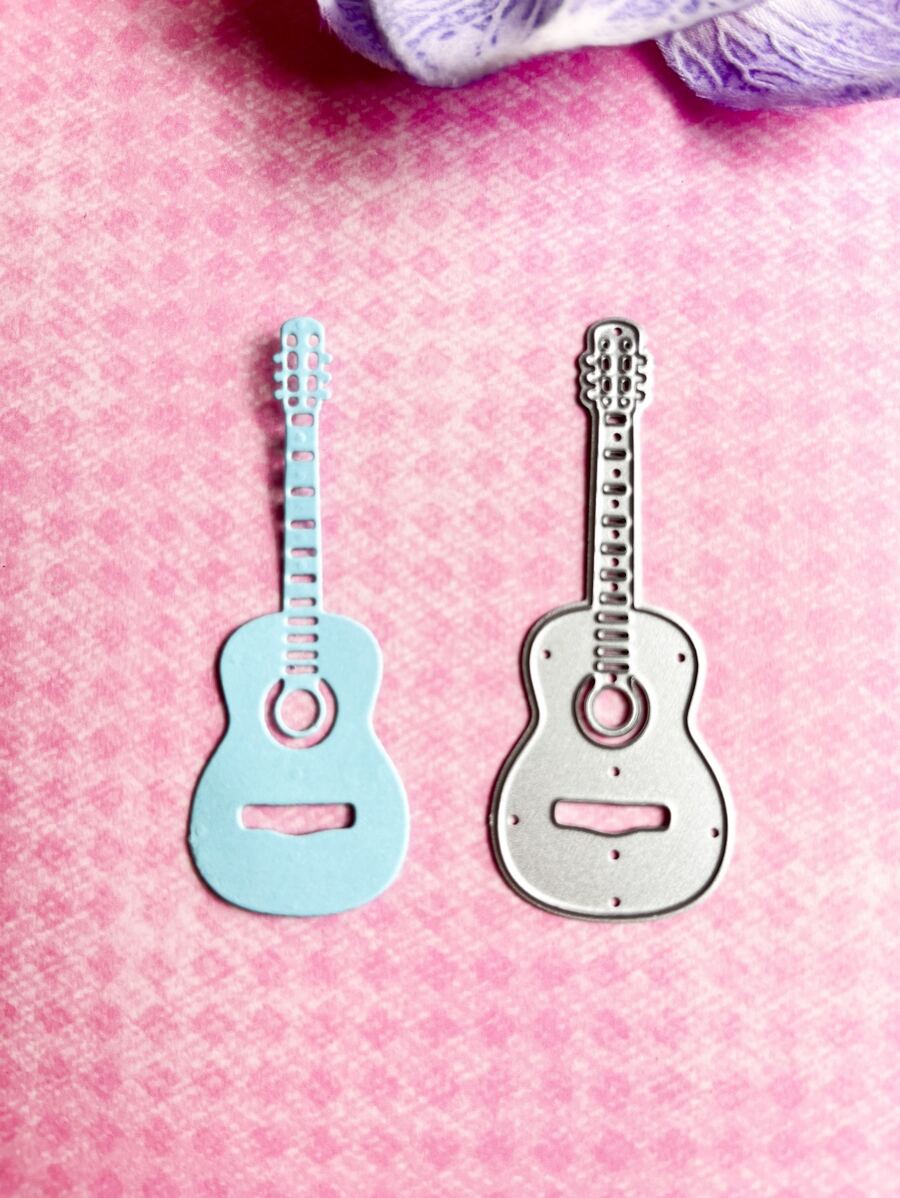 1入組碳鋼切割模具用於DIY現代吉他設計細節蝕刻模板工藝模具 - 銀色 - 查看 1