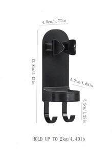 1 pieza Maquinilla de afeitar moderno unicolor sin perforación Maquinilla de afeitar Estante de almacenaje para cuarto de baño - Blanco - Ver 3