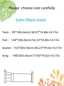 素色緞面床墊套 - 白色 - 查看 2