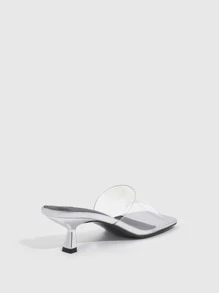 Xăng đan Cao gót Nữ - Bạc - Xem 3