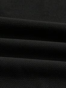 ROMWE 素色木耳邊魚尾短裙 - 黑色 - 查看 4