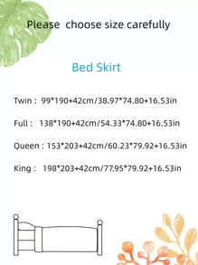1pc Plain Bed Skirt - Black - View 6