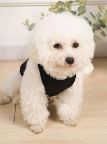 1入組卡通圖案寵物背心適用於貓和狗狗適合夏天