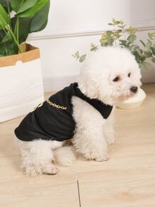 1入組卡通圖案寵物背心適用於貓和狗狗適合夏天