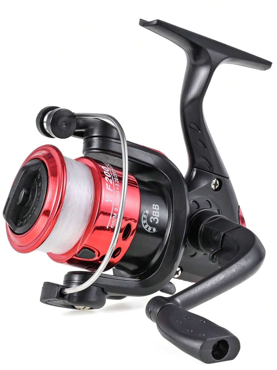 LEO 1pc Spinning Fishing Reel - Red - View 1