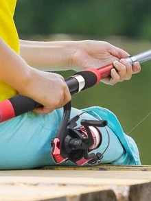 LEO 1pc Spinning Fishing Reel - Red - View 5