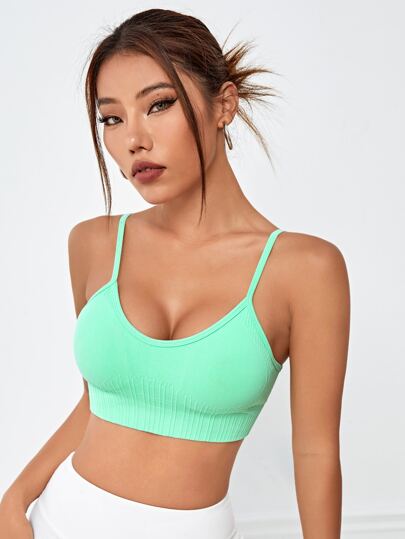 Core Rhythm Solid Ribbed Knit Sports BH view 5