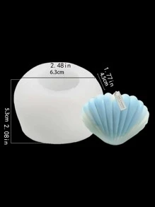 1pc Silicone Mold, Modern Shell Design Silicone Mould For Home DIY - White - View 2