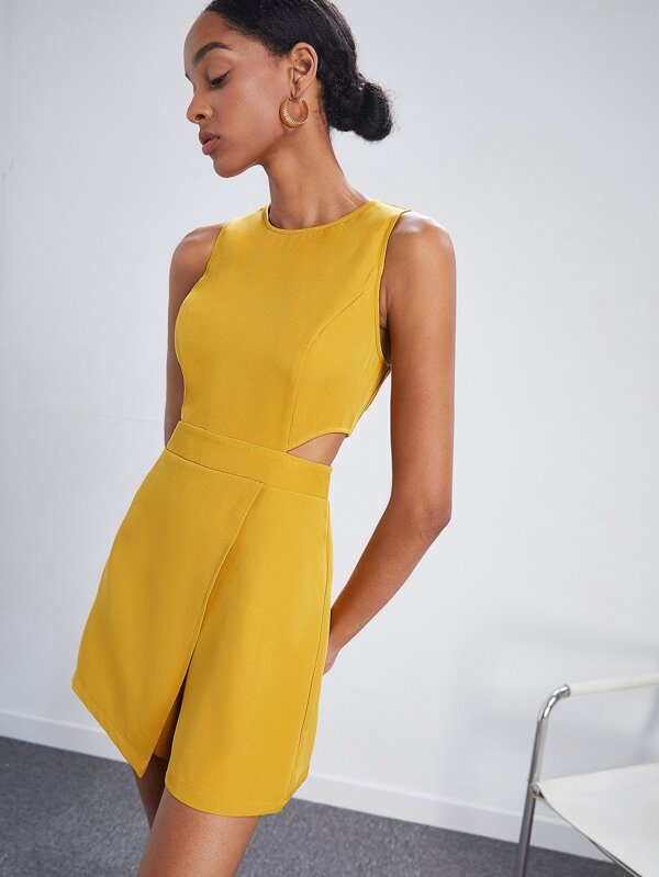 Maija Jumpsuit mit Ausschnitt auf Taille, Wickelsaum, Arbeitskleidung
