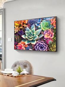 1pc 11.8 X 15.7 Inch PMMA DIY Diamond Painting Without Frame, Modern Flower Shaped DIY Diamond Painting For Wall Decoration - Multicolor - View 1