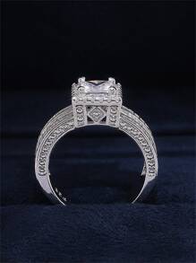 水鑽裝飾戒指 - 銀色 - 查看 3