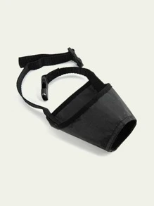 1pc Adjustable Pet Muzzle For Dog For Anti-bite - Black - View 1