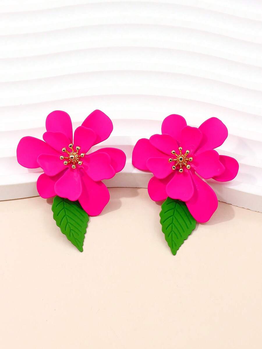花朵裝飾耳釘