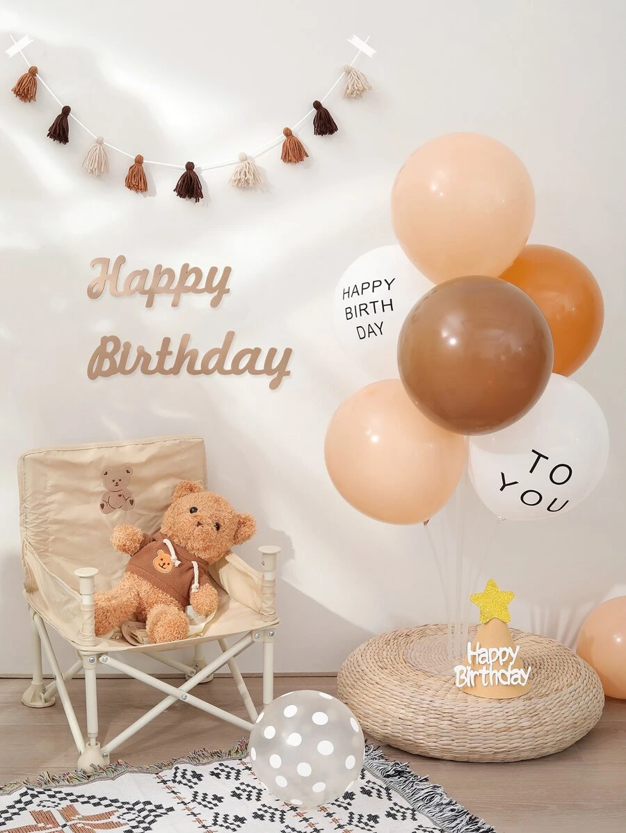 11pcs/set Latex Balloon, Modern Mixed Color Latex Decorative Balloon Without Balloon Holder For Party - Multicolor - View 1
