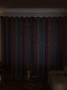 漸變色單片窗簾臥室和客廳現代滌綸單片遮光窗簾 - 彩色 - 查看 3