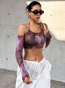 DAZY 染色露肩領短上衣