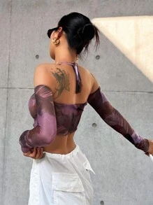 DAZY 染色露肩領短上衣