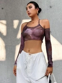 DAZY 染色露肩領短上衣