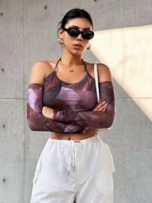 DAZY 染色露肩領短上衣