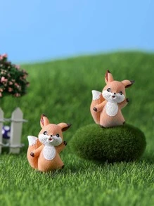 1 pieza Adorno animal de dibujos animados micro paisaje - Multicolor - Ver 1