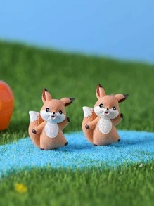 1 pieza Adorno animal de dibujos animados micro paisaje - Multicolor - Ver 2