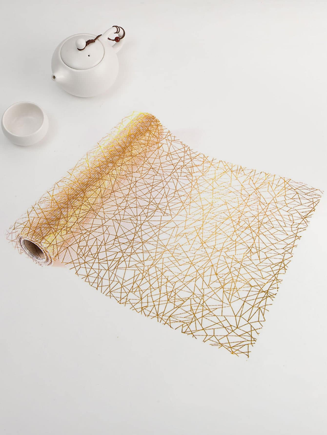 1 Kim Loại Họa Tiết Hình Học Bàn Á Hậu, Hiện Đại Polyester Bàn Bếp Á Hậu Cho Đảng - Nhiều màu - Xem 1