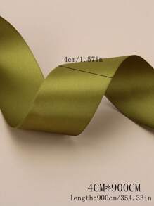 1卷素色禮品包裝絲帶派對用極簡主義滌綸絲帶 - 軍綠色 - 查看 2