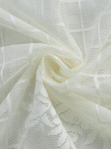 Ren Trang Trí Đơn Bảng Điều Khiển Màn Sheer, Tối Giản Polyester Lọc Ánh Sáng Riêng Tư Màn Sheer Cho Phòng Khách Và Phòng Ngủ - Màu be - Xem 4