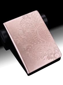 GLANDOTU 苹果粉色花朵图案 PU 防摔保护壳 适用于 iPad - 玫瑰金 - 查看 6