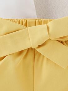 Bebé Shorts con blusa con bordado floral ribete con fruncido - Multicolor - Ver 7