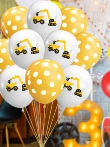 10入組工程車氣球套裝 - 彩色 - 查看 1