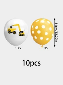 10入組工程車氣球套裝 - 彩色 - 查看 3