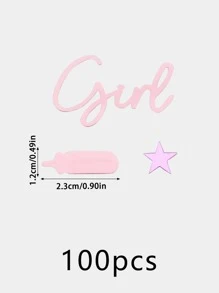 100 chiếc giấy ném hoa giấy, chữ cái hiện đại & hình ngôi sao ném hoa giấy trang trí cho bữa tiệc - Nhiều màu - Xem 3